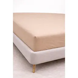 Простирадло на резинці Ecotton фланель Light Beige 160х200см (25562) - мініатюра 2