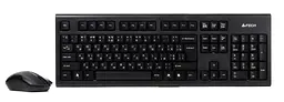 Бездротовий комплект (клавіатура + миша) A4Tech 3000N V-Track Wireless Black (3000N (GK-85+G3-200N)) - мініатюра 2