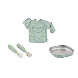 Набір посуду Beaba Sage Green металевий подарунковий 4+ зелений (913639)