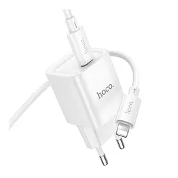 Зарядний комплект Hoco C146A Mini Charger 1USB-C PD/QC 20W 5V/3A Type-C to Lightning 1 м White (35278_3345664) - мініатюра 5