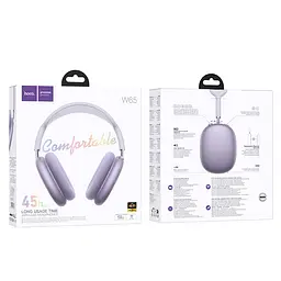 Накладні бездротові навушники Hoco W65 Happy Purple - мініатюра 3