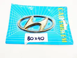 Емблема Hyundai (Золото) 80х40 мм (на скотчі) - мініатюра 2