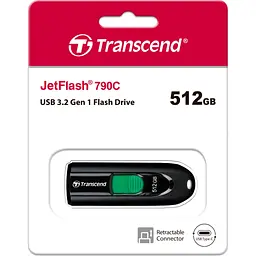 USB флеш накопичувач Transcend 512GB JetFlash 790C USB 3.1 Type-C (TS512GJF790C) - мініатюра 7