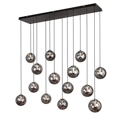 Каскад люстра LED світильник Levistella 999150F-14 BK+SM модерн 28W на 14 плафонів