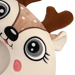 Подушка для шиї Ardesto Travel Reindeer 30х30 см біла (ART3031NEP) - мініатюра 4