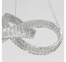 Підвісна кришталева LED-люстра Artlight 536/600CH у формі нескінченності, хром, 120 Вт, від 13-20 м² - мініатюра 4