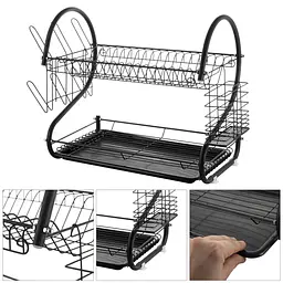 Сушка для посуду Ofenbach NB-100404 чорна - мініатюра 9