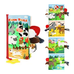 Дитяча розвиваюча текстильна книга Urmywo Ферма (WB02) - мініатюра 2