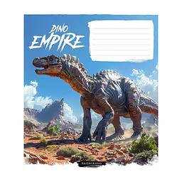 Зошит Школярик Dino empire 18 аркушів клітинка (018-3490K), в асортименті