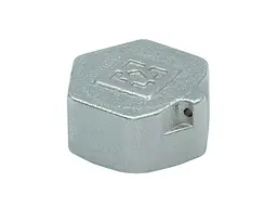 Заглушка RAFTEC 1 1/2" латунь, РВ, DN40, під пломбу, нікель, ZV05 - мініатюра 3