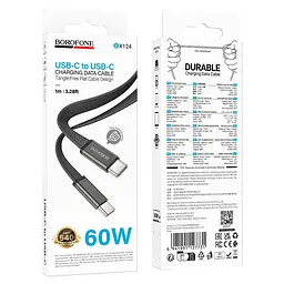 Кабель BOROFONE C to C Peace charging data cable BX124 1m, 60W/3A - мініатюра 2