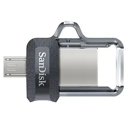 USB флеш накопичувач SanDisk 64GB Ultra Dual Black USB 3.0 OTG (SDDD3-064G-G46) - мініатюра 2
