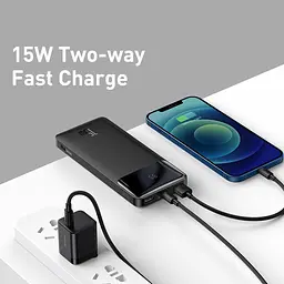 УМБ Baseus Bipow Digital Display Power Bank 20000mAh 15W (PPDML-J01) чорна - мініатюра 4
