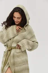 Халат Lotus Home - Lilya muslin olive S/M - мініатюра 2