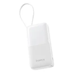 Зовнішній акумулятор Baseus Bipow 2 Digital Display Power Bank With Built-in USB-C Cable 20000mah 20W Moon White (P10077101213-01) - мініатюра 7