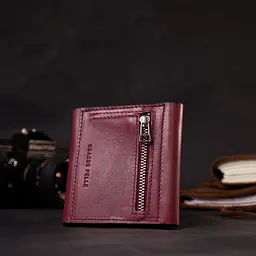 Шкіряний жіночий гаманець GRANDE PELLE 10х9,7х1 см acs0027015 - мініатюра 8