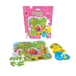 Пазли Vladi Toys 2 в 1 Чарівний ліс, з міні-грою, 49 елементів (RK1140-01) - мініатюра 2
