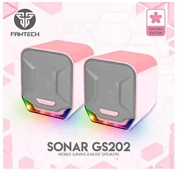 Компьютерные колонки Fantech GS 202 SAKURA EDITION USB Pink - мініатюра 2