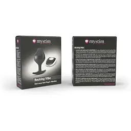 Силіконова анальна пробка Mystim Rocking Vibe з вібрацією та пультом для електростимулятора 3.7 см - мініатюра 4