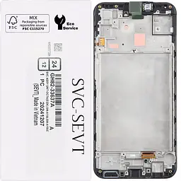 Дисплей Samsung A155 Galaxy A15 /A156 чорний, Amoled, оригінал, сервісне пакування, з рамкою, GH82-33638A