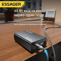 Павербанк Essager 20000mAh 65W PD 3.0 QC 4.0 для ноутбука, планшета та iPhone 17/16/15 - мініатюра 2