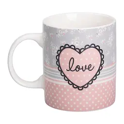 Чашка порцелянова Love 400 мл, рожевий Liling Rongxiang Ceramic RX-N240143PK - мініатюра 6