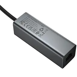 Перехідник HUB Hoco HB1D USB to USB2.0*3+RJ45 Metal gray - мініатюра 3