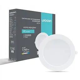 Свiтильник свiтлодiодний Ledcoin AL512 круг білий 22W 6500K (80336) - мініатюра 2