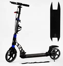 Самокат Best Scooter 49х14х93-103 см Чорно-синій 000231375 - мініатюра 2