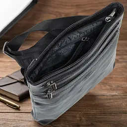 Чоловіча сумка Tony Perotti натуральна шкіра Italico 6048G-20 nero (90351) Чорна - мініатюра 9