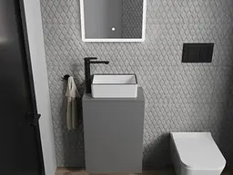 Умивальник Mexen Nadia 36 white black Edge накладний MEX-21613607, Білий - мініатюра 3