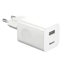 Мережевий зарядний пристрій Baseus Home Charger 1USB QC3.0 12V/2A білий (CCALL-BX02)