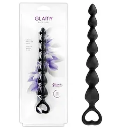 Анальні намиста Glamy Black Love 18 см (чорний) - мініатюра 5
