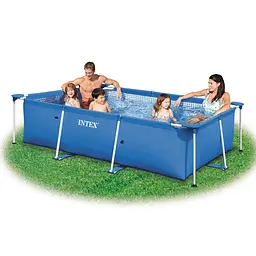 Басейн каркасний 28271 NP Intex прямокутний, 260-160-65 см, 2300, в коробці (6903136692016) - мініатюра 2