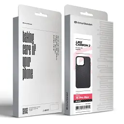 Чохол ArmorStandart LikeCarbon2 MagCase для Apple iPhone 15 Pro Max Black - мініатюра 2