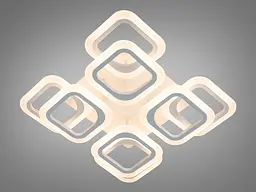 Люстра стельова LED Diasha HAS8060/4+4WH, 120W, білий, хай-тек стиль для коридору, вітальні, спальні - мініатюра 3
