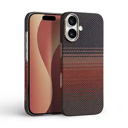 Защитный чехол для Apple iPhone 17, BlackIcon Kevlar MagCase, кевларовый, разноцветный, панель, накладка с поддержкой MagSafe, противоударный, защита всего корпуса, усиленные углы, совместим с беспроводной зарядкой, ArmorStandart (ARM90153) - мініатюра 2