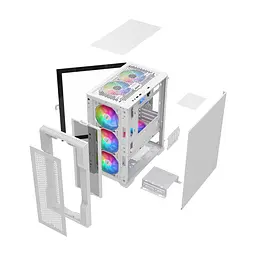 Корпус для ПК 1stPlayer T3-WH-4F1-W - мініатюра 2