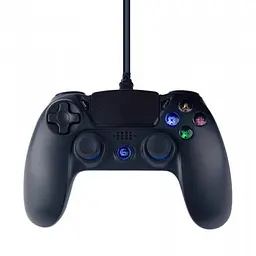 Геймпад Gembird JPD-PS4U-01 USB для ПК/PlayStation 4 подвійна вібрація аудіогніздо для гарнітури LED підсвічування кнопок 3 м Black - мініатюра 2