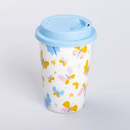 Стакан порцеляновий 420 мл із силіконовою кришкою, білий Liling Rongxiang Ceramic RX-N240546W - мініатюра 3