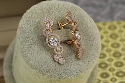 Сережки Xuping Jewelry Бульбашки 3 см золотисті - мініатюра 2