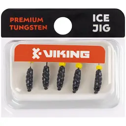 Мормишка вольфрамова Viking Fishing Shrimp+bead 0.95g 9mm Black+Y (5шт) - мініатюра 2