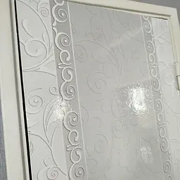Декоративна наклейка на двері Мереживний візерунок ПВХ Абстракція Сірий 65х200 см Happy Pocket Z183503 - мініатюра 4