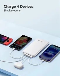 Повербанк Charmast 26800 mAh, Slim, 4 виходи, USB-C/Lightning/Micro USB, для iPhone, MacBook, планшетів - мініатюра 5