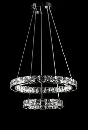 Підвісна світлодіодна люстра Splendid Ray L50604J/500+300/2 LED, 2 кільця, пульт, димер, 80 W - мініатюра 2