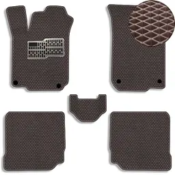 Килимки в салон EVA для Volkswagen Jetta / Bora 1998-2005 з підп'ятником Коричневі 5 шт