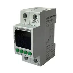Реле контролю напруги та струму FRVA1S-63A 1ф Промфактор