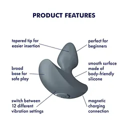 Анальна пробка Satisfyer Booty Absolute Beginners 1, 7.3 см (сірий) - мініатюра 6