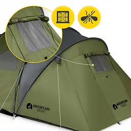 Намет туристичний Mountain Goat Prime Quatro 4-місний Olive (P-5905973406598) - мініатюра 5
