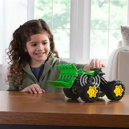 Машинка Трактор John Deere Kids Monster Treads з ковшем і великими колесами (47327) - мініатюра 7
